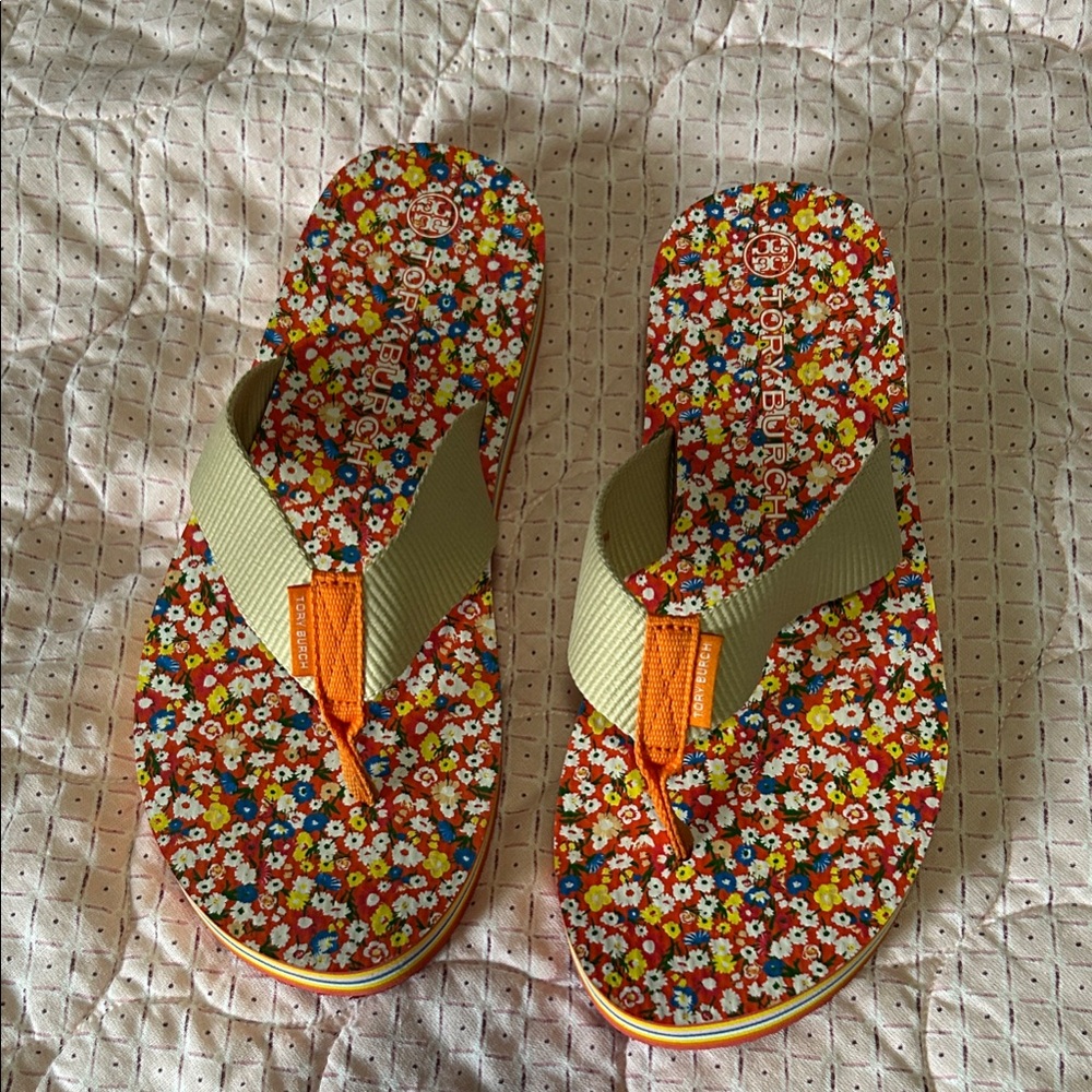Tory Burch Vibrant Floral Sandals